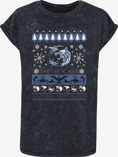 ABSOLUTE CULT T-shirt 'Witcher - Seasons Witchings' en bleu roi / noir chiné / blanc, Vue avec produit