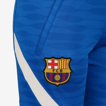 NIKE Regular Workout Pants 'FC Barcelona' in Blue