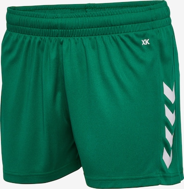 Hummel Regular Workout Pants 'CORE XK POLY' in Green