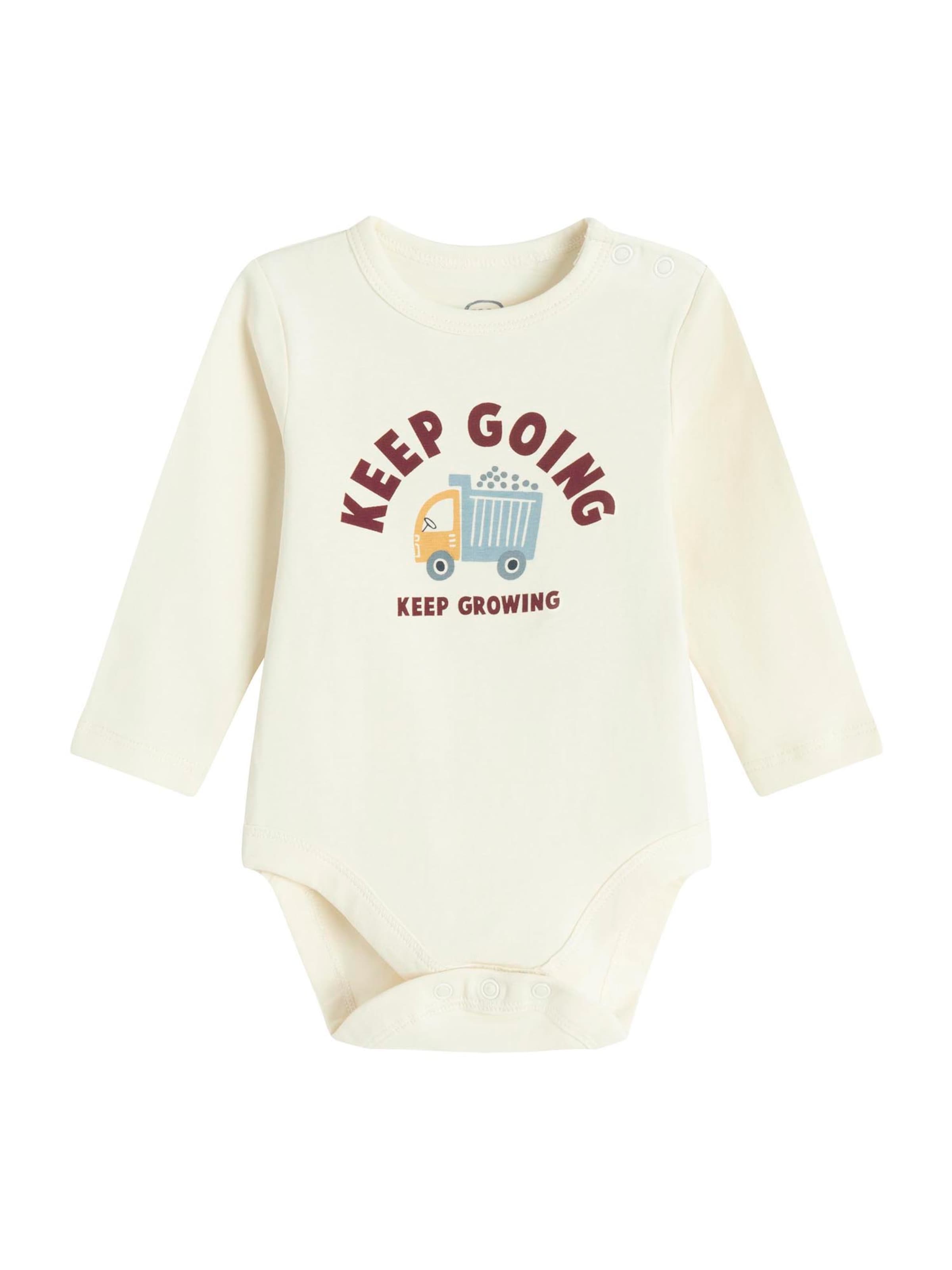 Barboteuse / body Cool Club en beige : devant