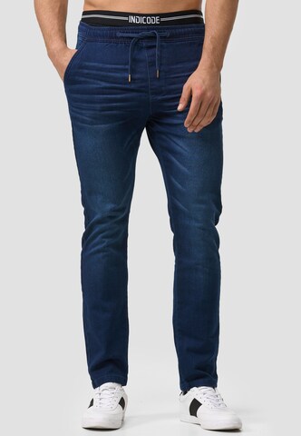 Coupe slim Jean 'Alban' INDICODE JEANS en bleu : devant