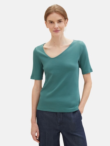 T-shirt TOM TAILOR en vert : devant