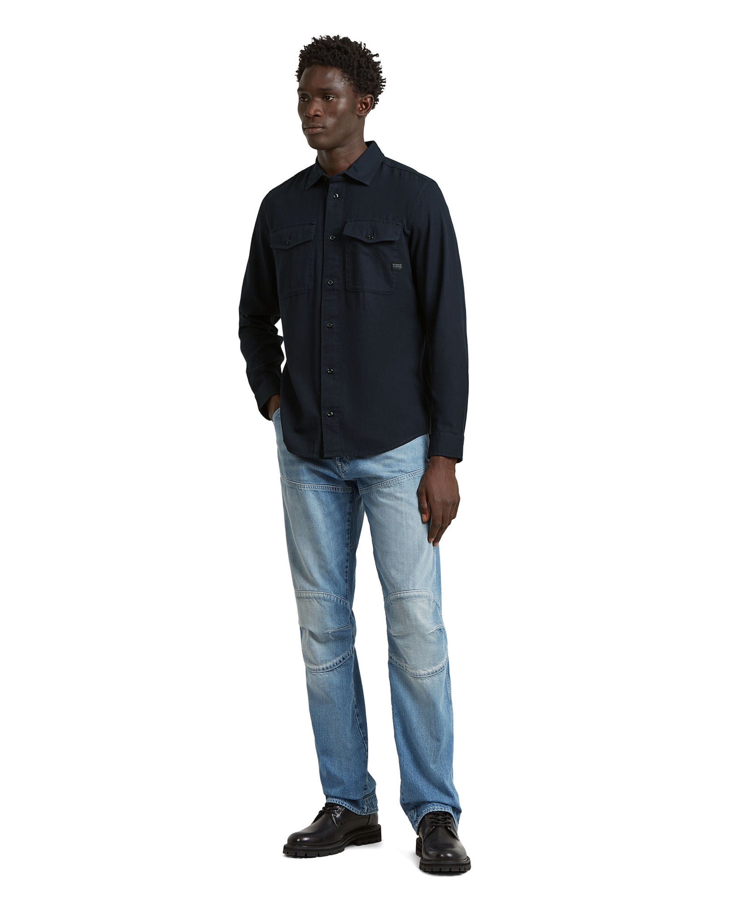 G-STAR Slim fit Overhemd 'Marine' in Blauw