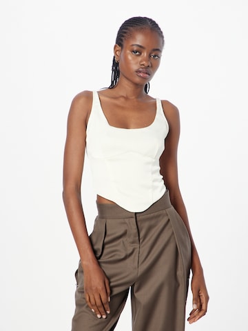 Misspap Top in Beige: front