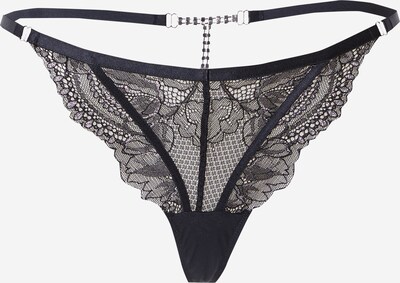 Hunkemöller String 'Donna' en noir / argent / transparent, Vue avec produit