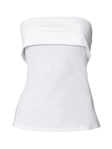 KoJooin Top 'Damen figurbetontes Sommer-Corsagen-Top in Uni,ärmellos mit Rücken,Bustier-Oberteil für Sommer' w kolorze biały: przód