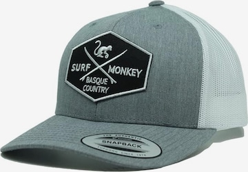 Surf Monkey Athletic Cap in Grey: front