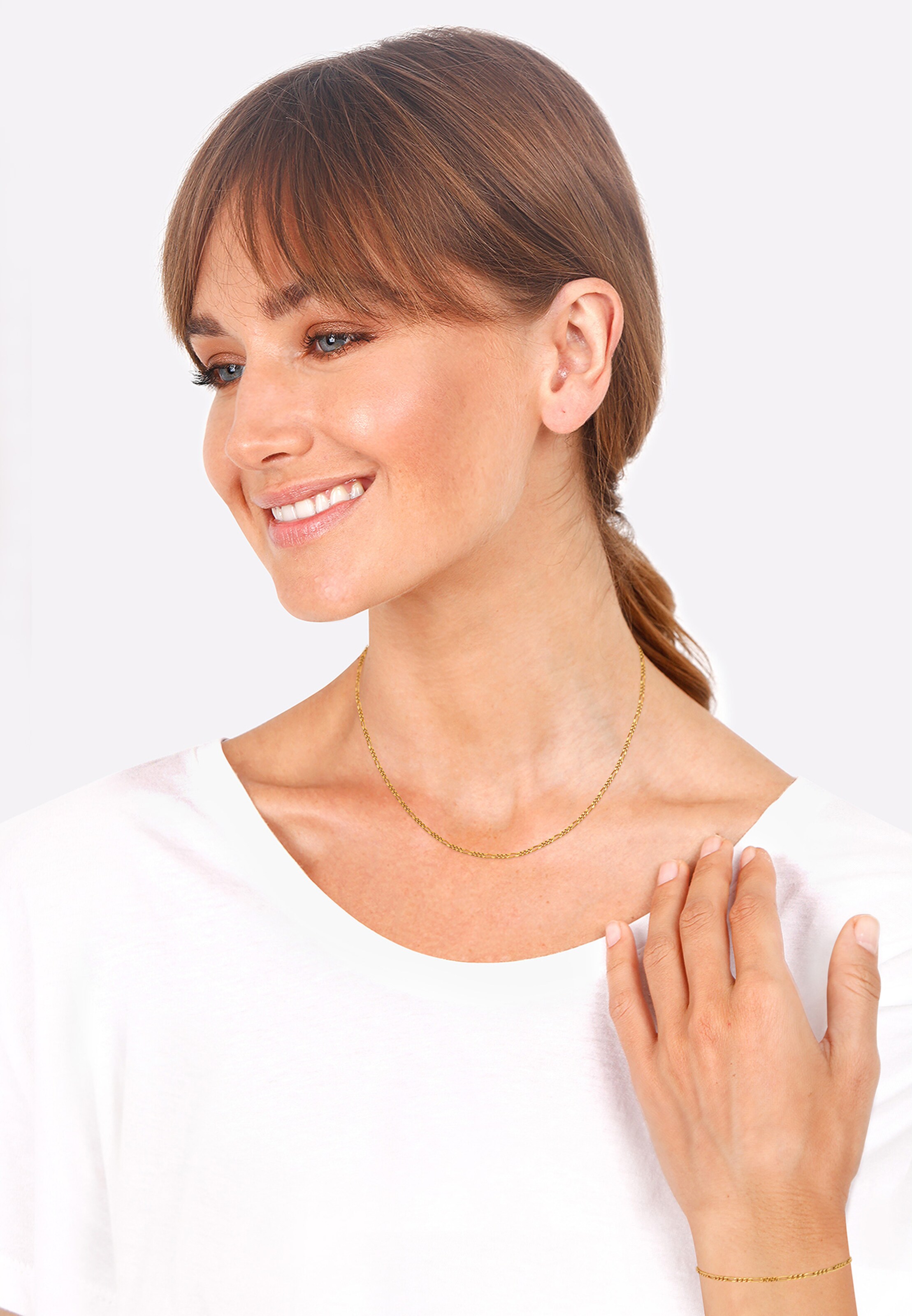 ELLI Schmuckset Figaro in Gold: Vorderseite