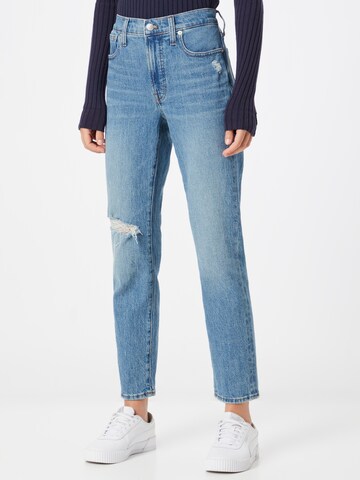 Madewell Slimfit Jeans in Blauw: voorkant