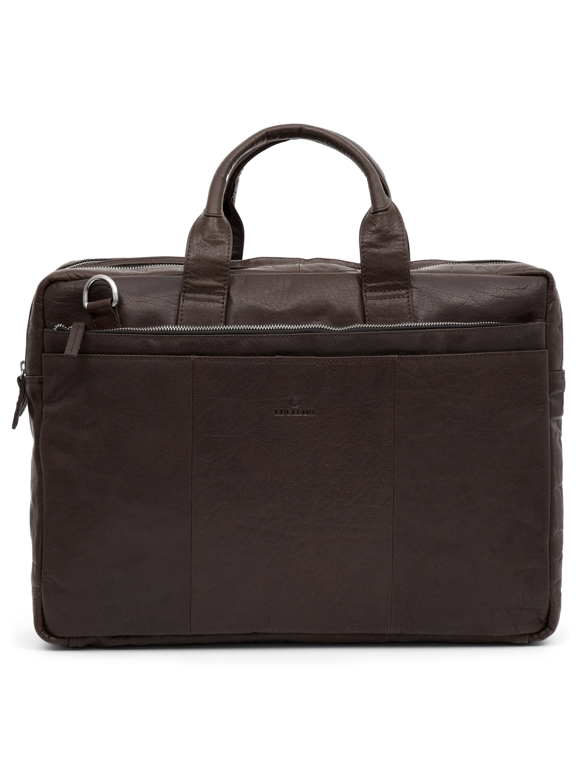 Lucleon Document Bag 'Montreal' in Brown: front