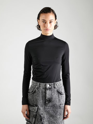 melns HUGO T-Krekls 'Dachora': no priekšpuses