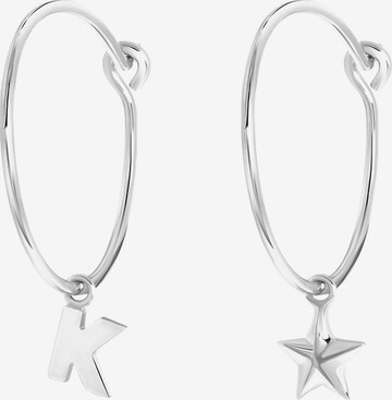 Boucles d'oreilles Lucardi en argent : devant