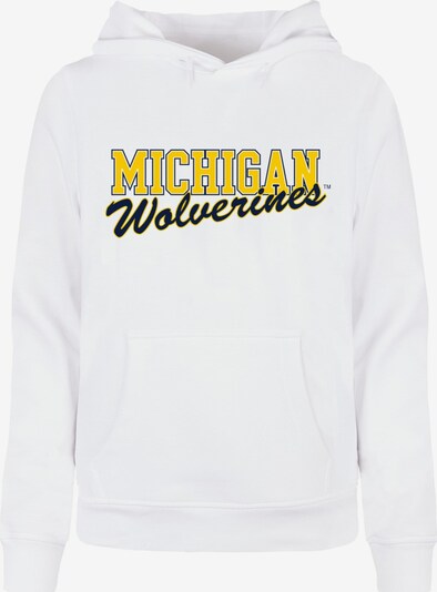 Merchcode Sweatshirt 'Michigan Wolverines' in gelb / schwarz / weiß, Produktansicht
