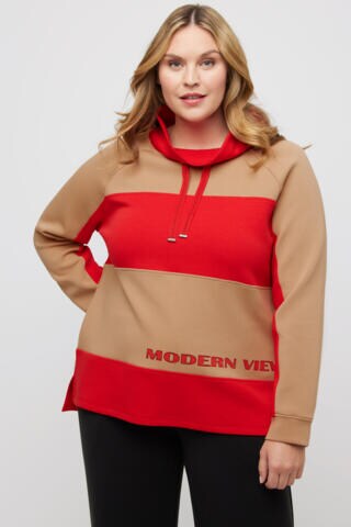 Ulla Popken Sweatshirt in Braun: predná strana