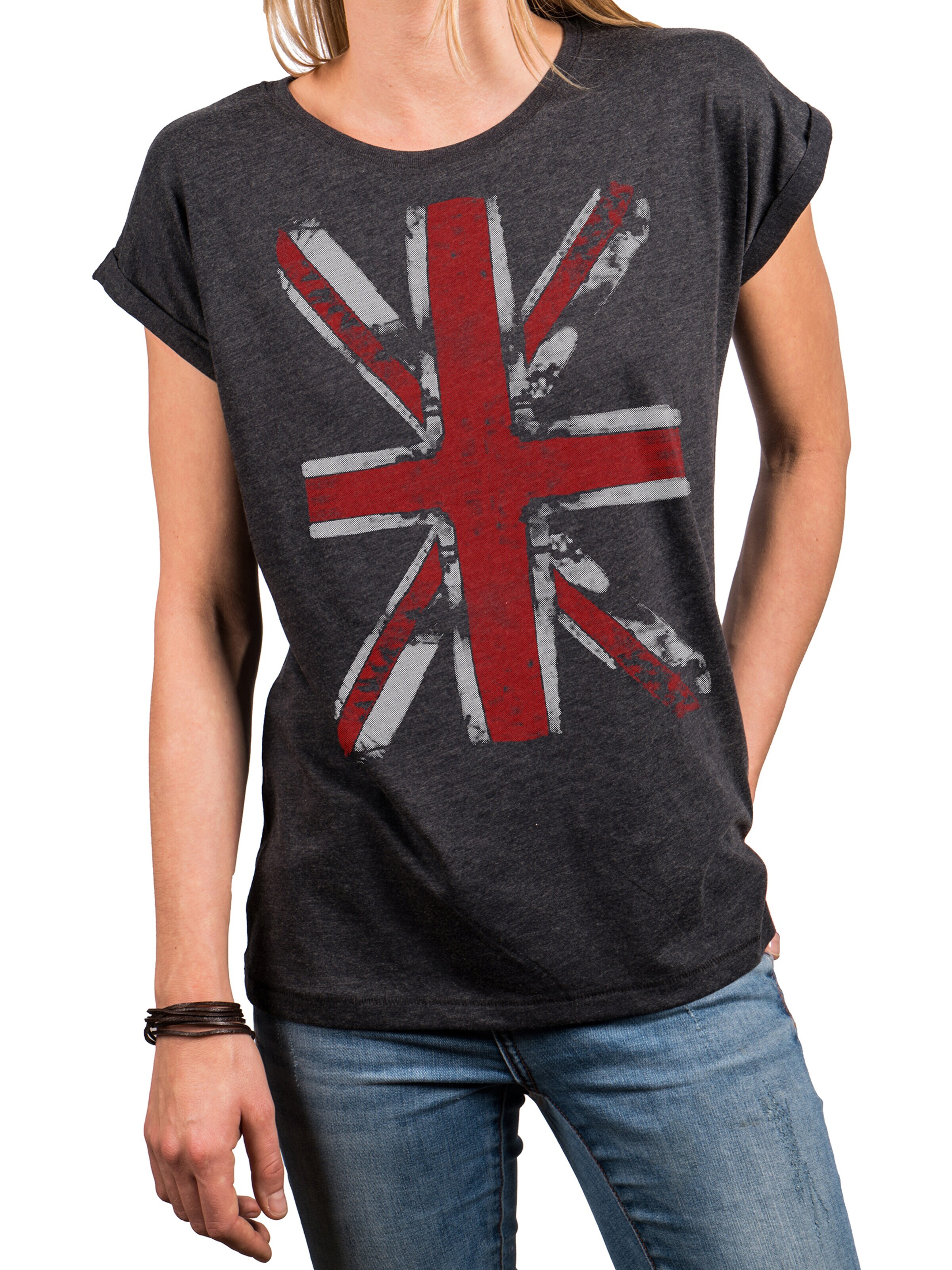 MAKAYA Shirt 'Union Jack' in Grey