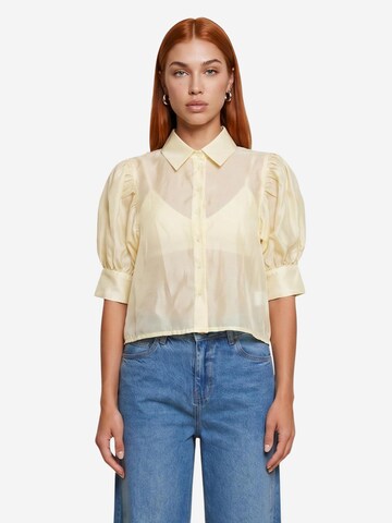 Camicia da donna 'Camicia Cotone Maniche Balloon 25621' di I AM in giallo: frontale