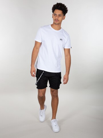 ALPHA INDUSTRIES Zwężany krój Bojówki w kolorze czarny