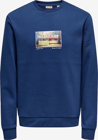 Only & Sons Суичър 'ONSCERES' в синьо: отпред