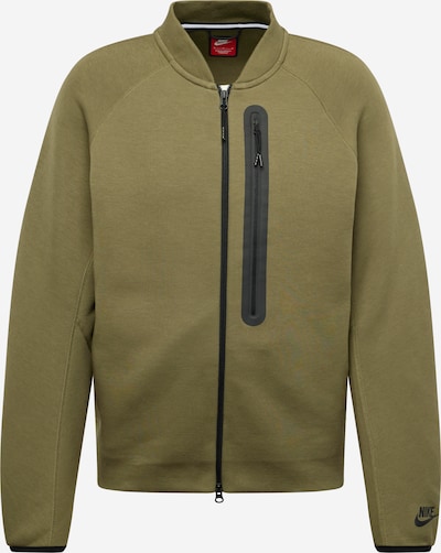 Nike Sportswear Veste de survêtement 'TCH FLC N98' en olive / noir, Vue avec produit