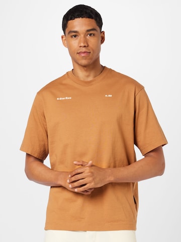 G-Star RAW - Camiseta en marrón: frente