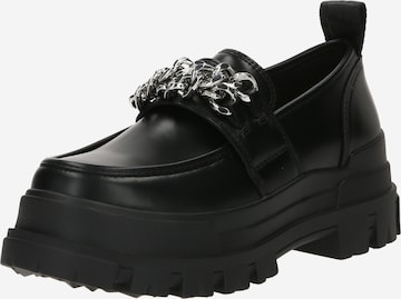 BUFFALO Classic Flats 'ASPHA LOAFER TC' in Black: front