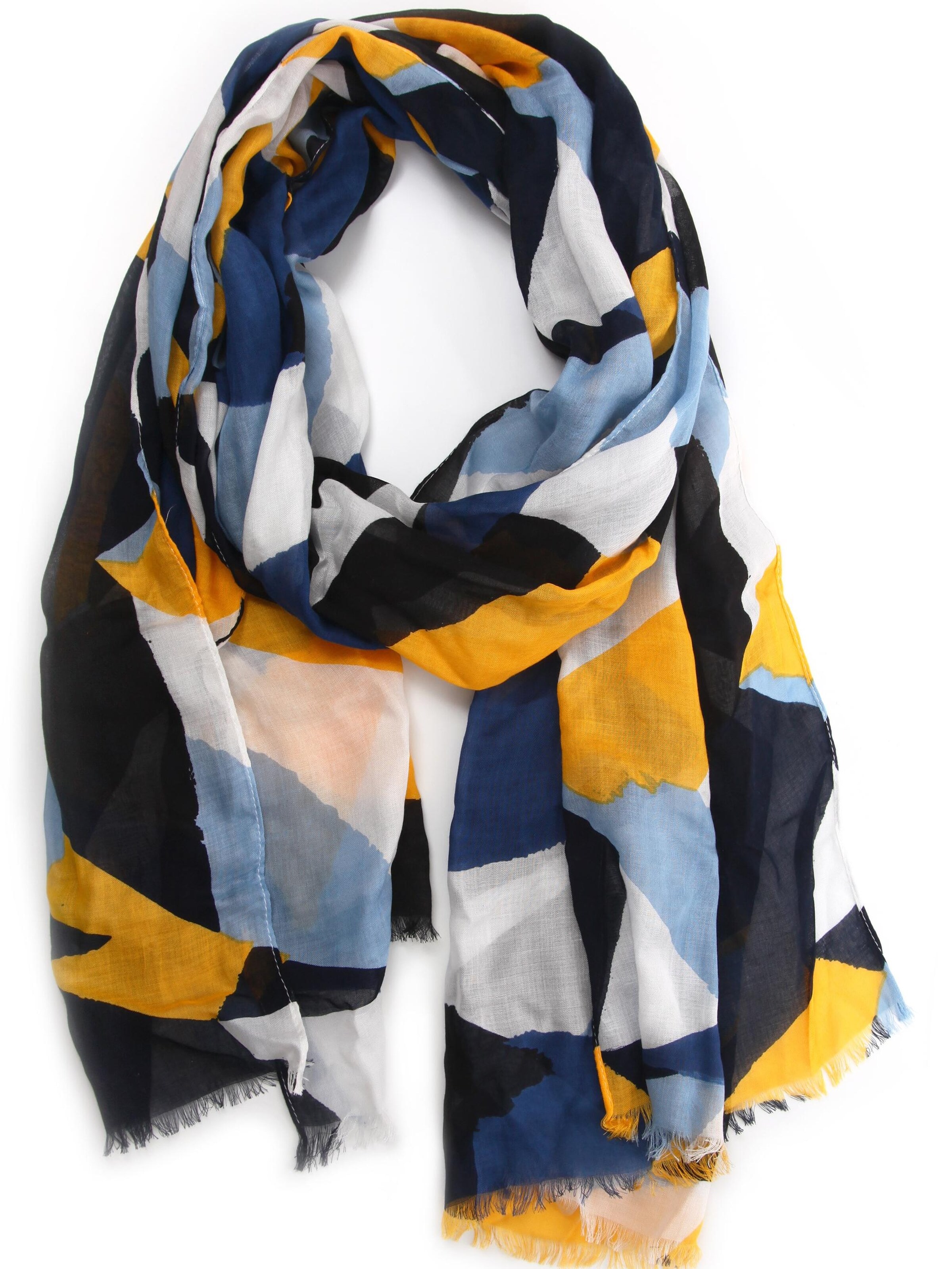 COLLEZIONE ALESSANDRO Scarf 'Geo' in Blue: front