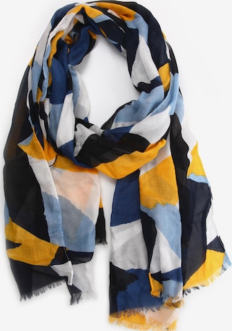 COLLEZIONE ALESSANDRO Schal 'Geo' in Blau: Vorderseite
