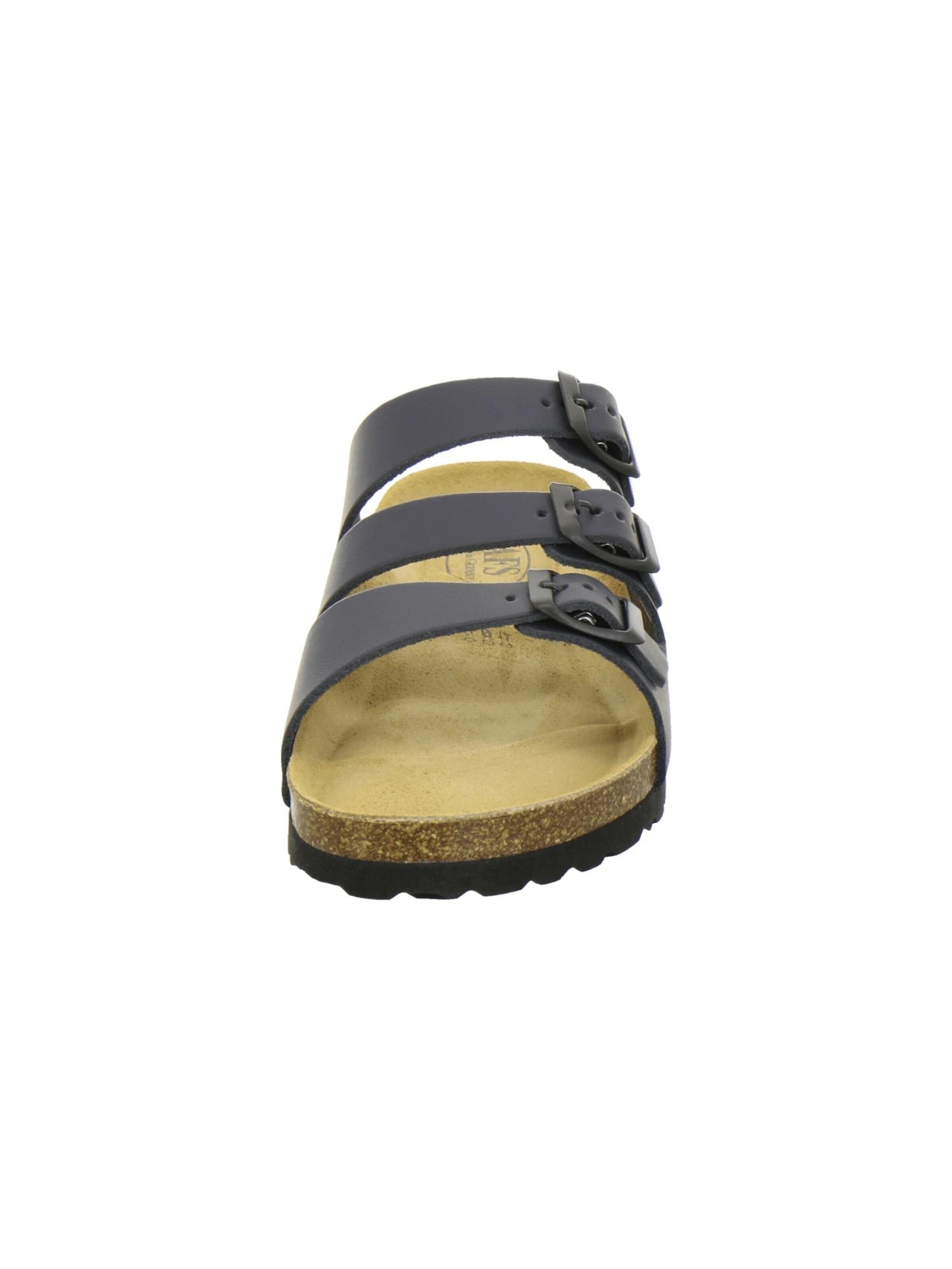 Mule 'Pantoletten Herren Dreischnaller navy Leder' AFS-Schuhe en bleu