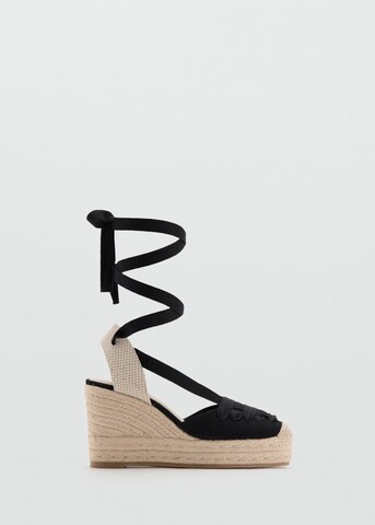 MANGO TEEN Strap Sandals in Black