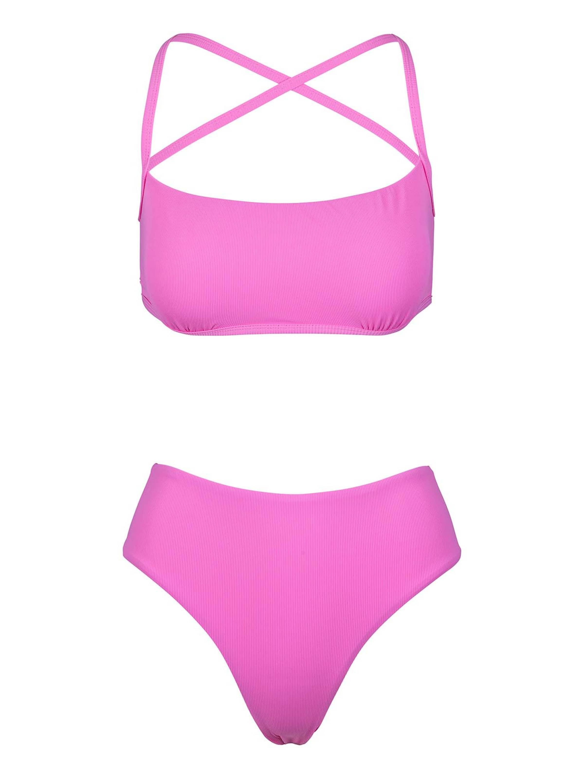 Kalaia Bandeau Bikini 'Kini Skydiver Pink Bikini' in Pink: front