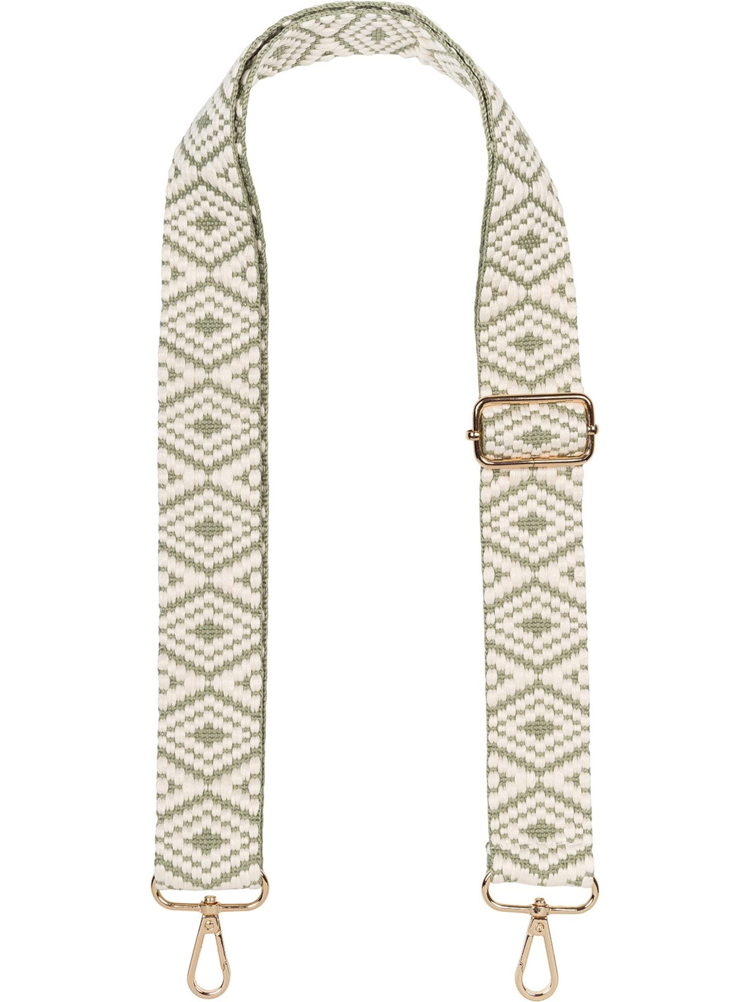 styleBREAKER Taschenzubehör 'Wechsel Taschengurt Azteken Muster'‌‌‌‌‌‌‌‌‌ in Grün: Vorderseite