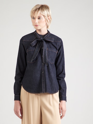 COMMA - Blusa en azul: frente