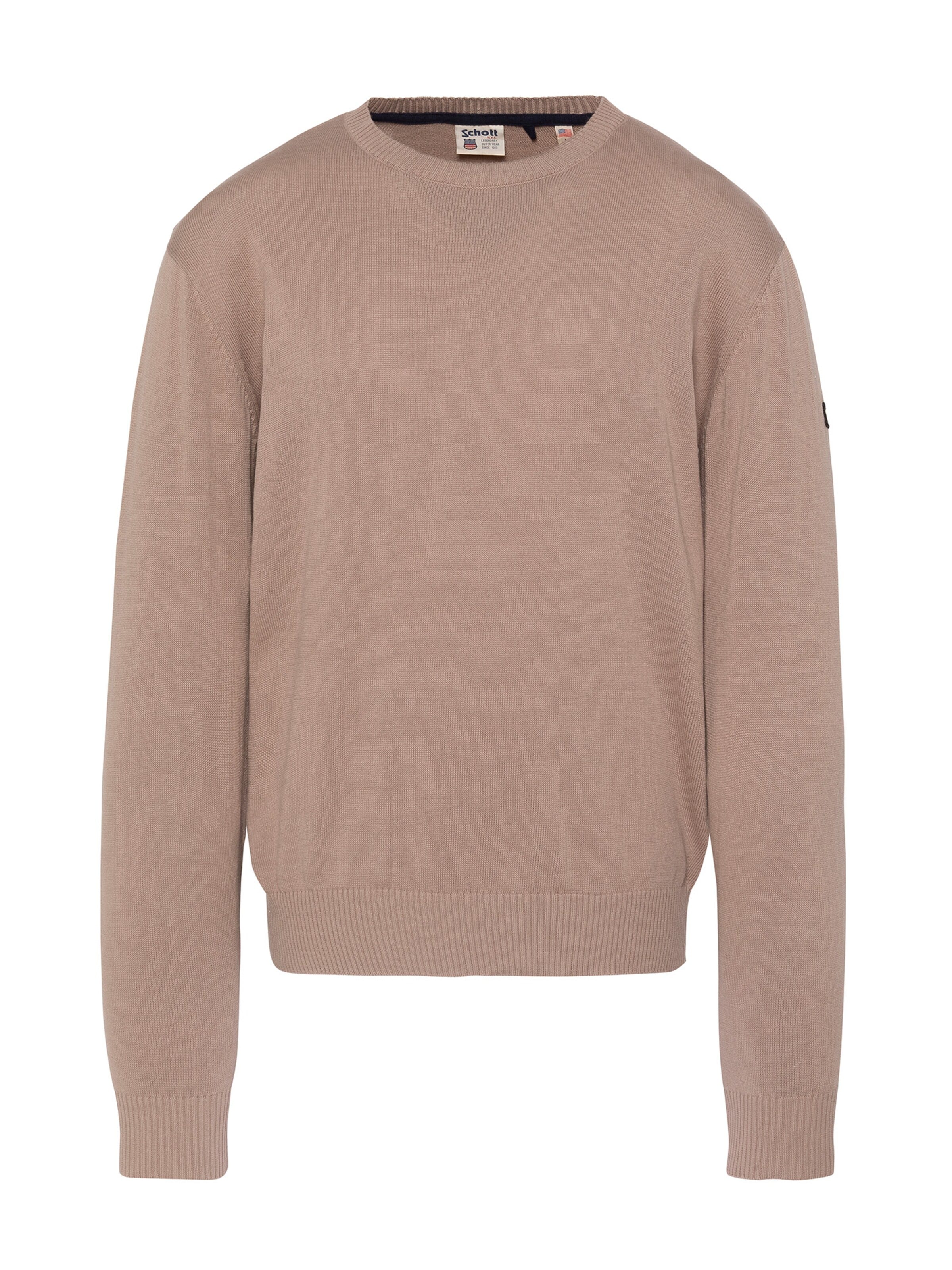 Pull-over Schott NYC en beige : devant