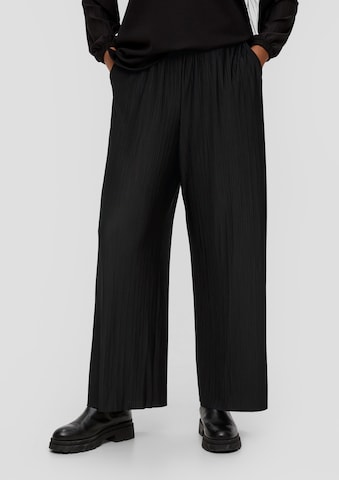 TRIANGLE Wide leg Pants in Black: front