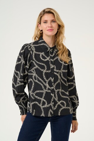 CULTURE Blouse 'Alta Olena' in Zwart: voorkant