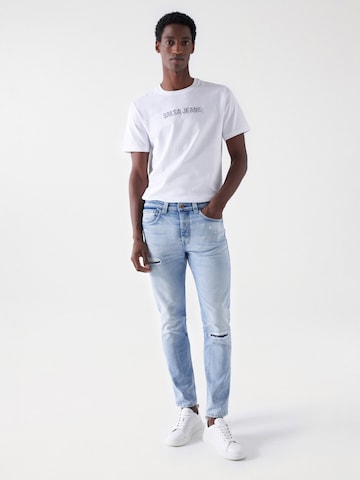 Coupe slim Jean Salsa Jeans en bleu