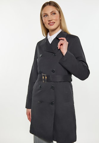 DreiMaster Klassik Between-Seasons Coat in Black: front