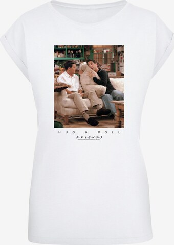 ABSOLUTE CULT T-Shirt 'Friends - Hug And Roll' in Weiß: predná strana