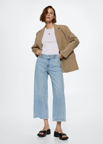 MANGO Wide Leg Jeans 'Culotte' i blå