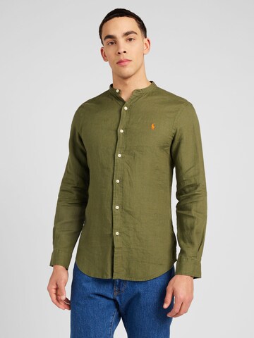 Polo Ralph Lauren - Ajuste estrecho Camisa en verde: frente