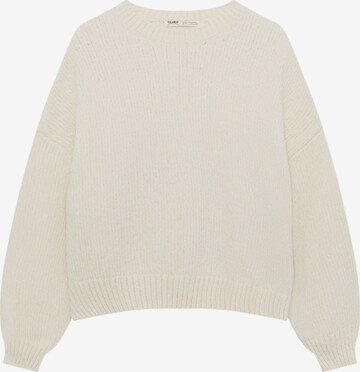 Pull-over Pull&Bear en beige : devant