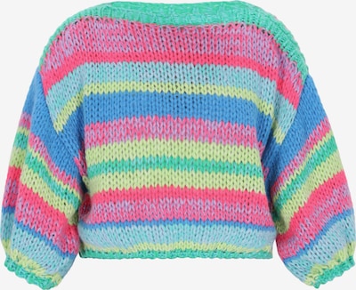 MYMO "Oversize" stila džemperis, krāsa - tirkīza / karaliski zils / debeszils / rozā, Preces skats