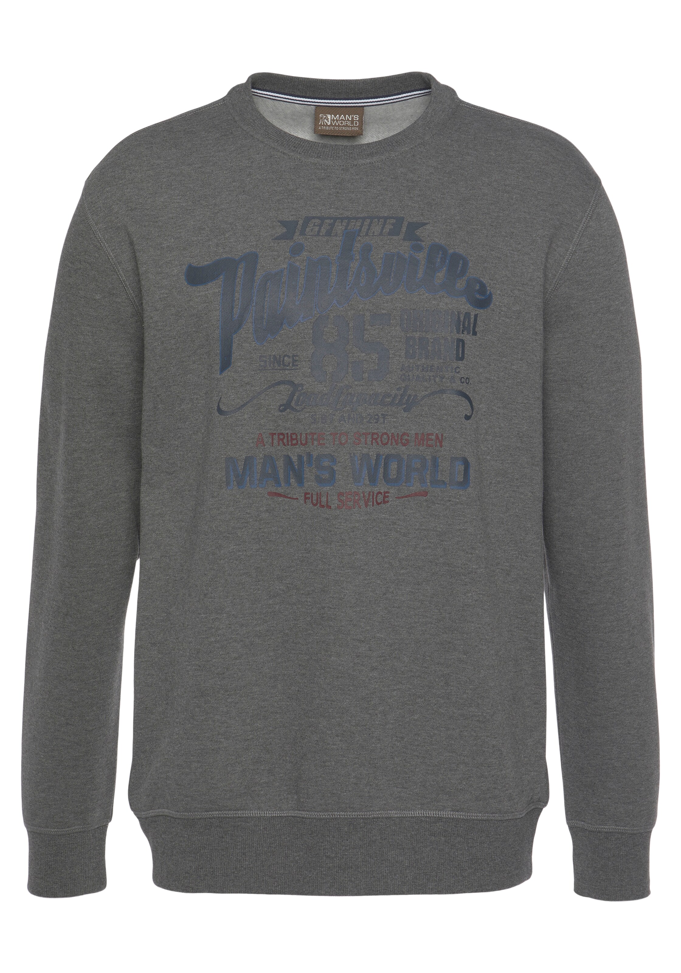 Man's World Sweatshirt in Grey: front