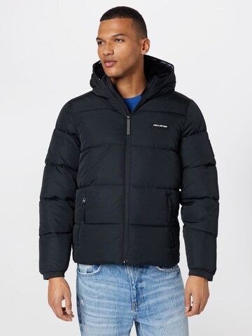 HOLLISTER Winter Jacket in Black: front