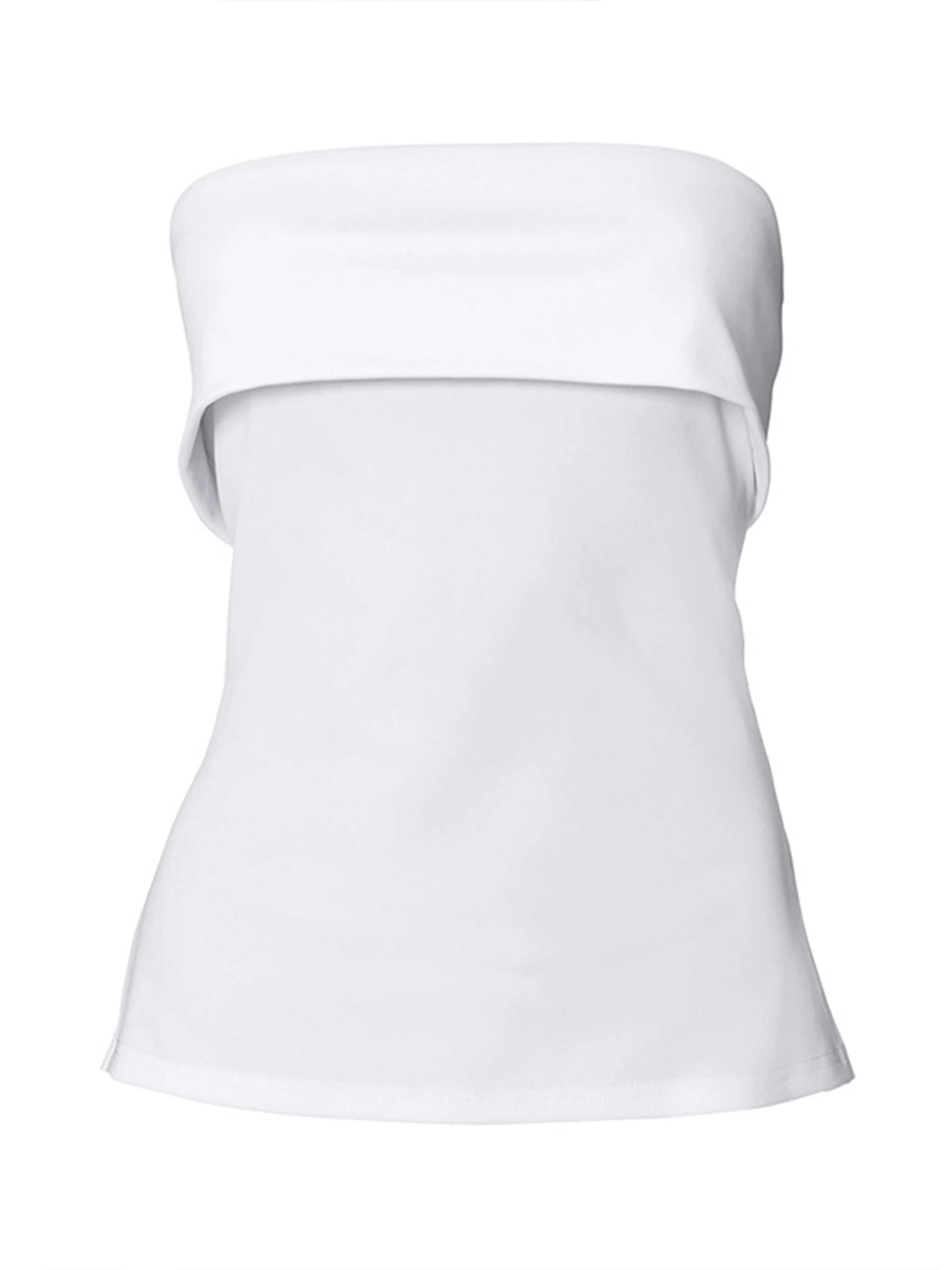 KoJooin Top 'Damen figurbetontes Sommer-Corsagen-Top in Uni,ärmellos mit Rücken,Bustier-Oberteil für Sommer'‌‌‌ in S in weiß, Produktansicht