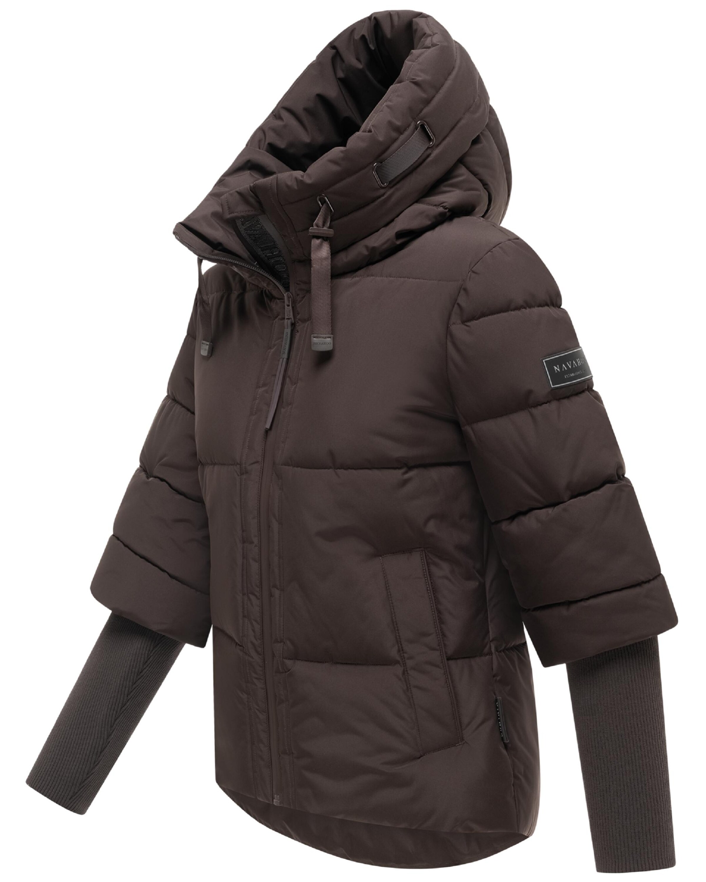 NAVAHOO Winterjas 'Lotusherz XIV' in Bruin