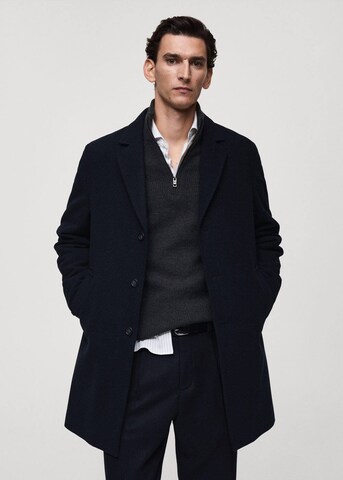 MANGO MAN Between-Seasons Coat 'Salford' in Blue: front