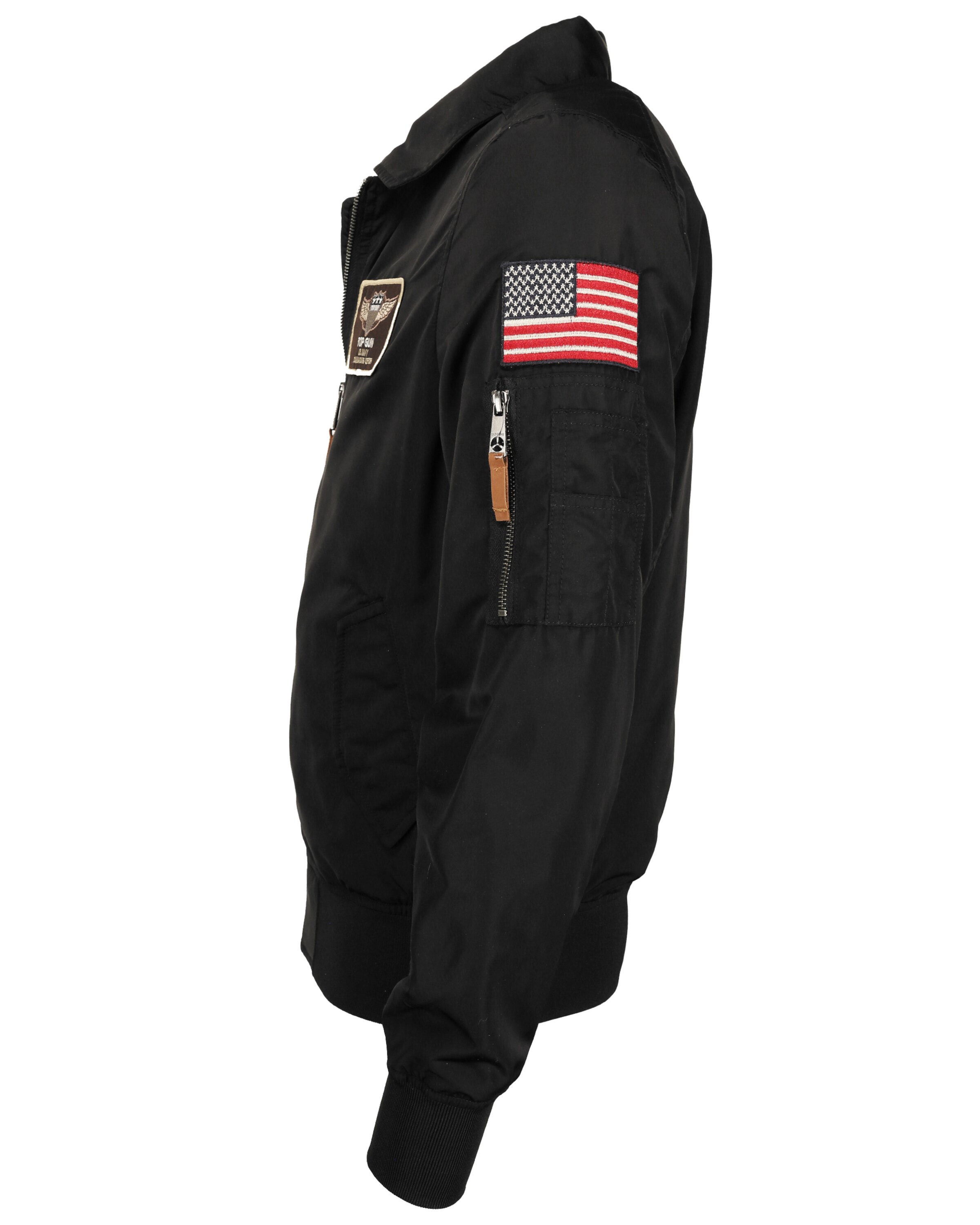 TOP GUN Bomberjacke ' TG20193037 ' in Schwarz