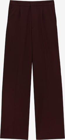 Wide Leg Pantalon à pince Pull&Bear en rouge : devant