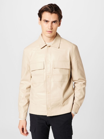 River Island Between-Season Jacket in Beige: front